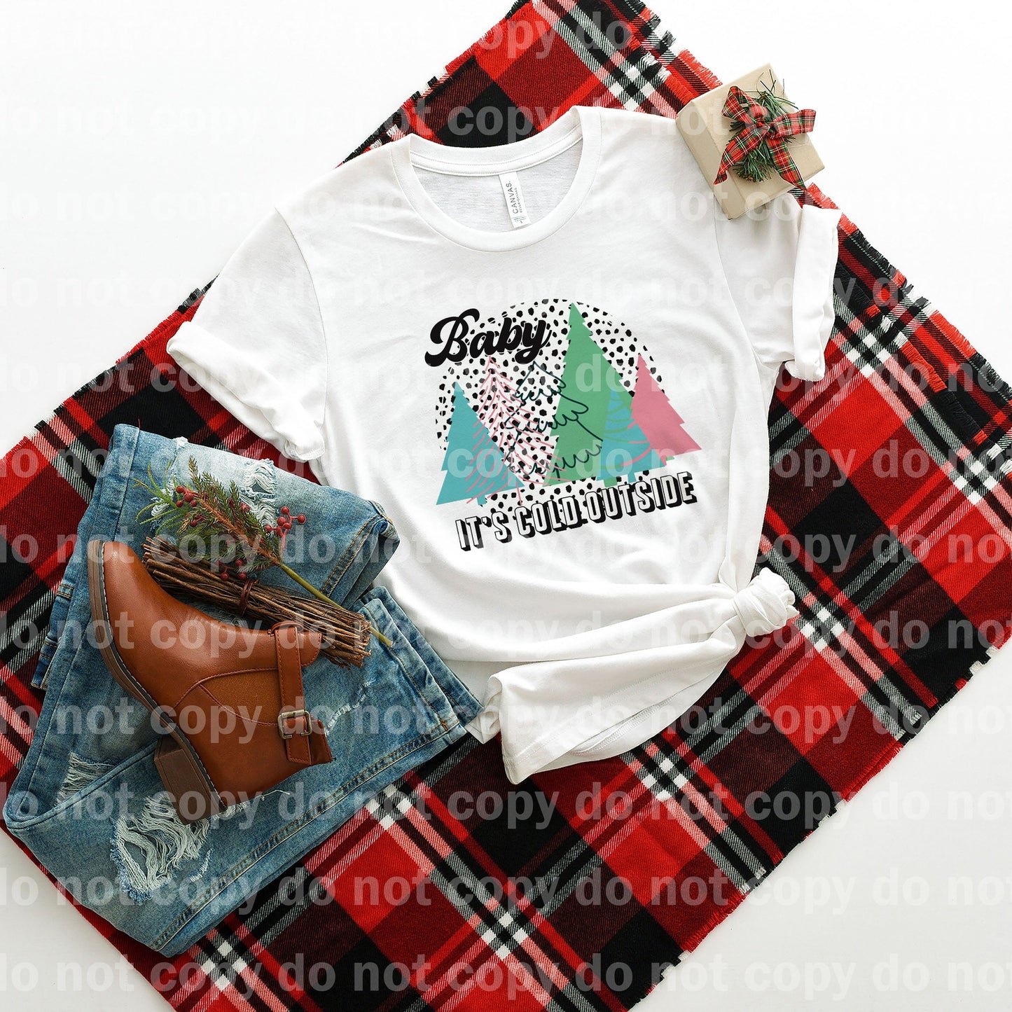 Baby It's Cold Outside Christmas Tree Dream Print or Sublimation Print