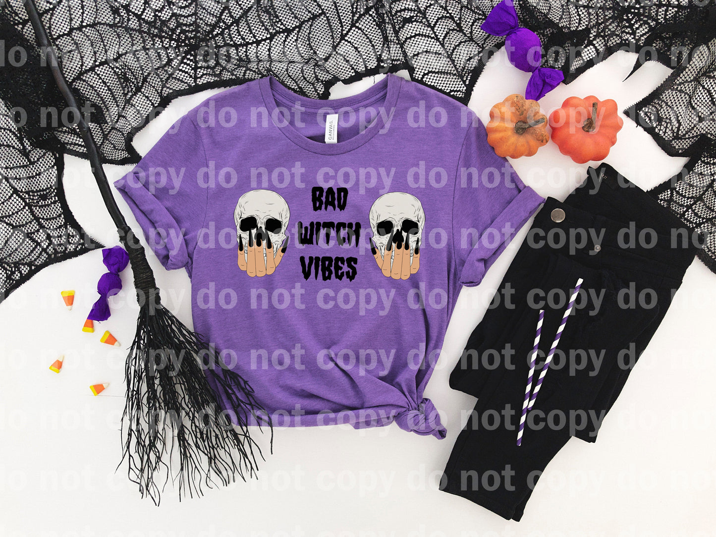 Bad Witch Vibes Skulls Dream Print or Sublimation Print