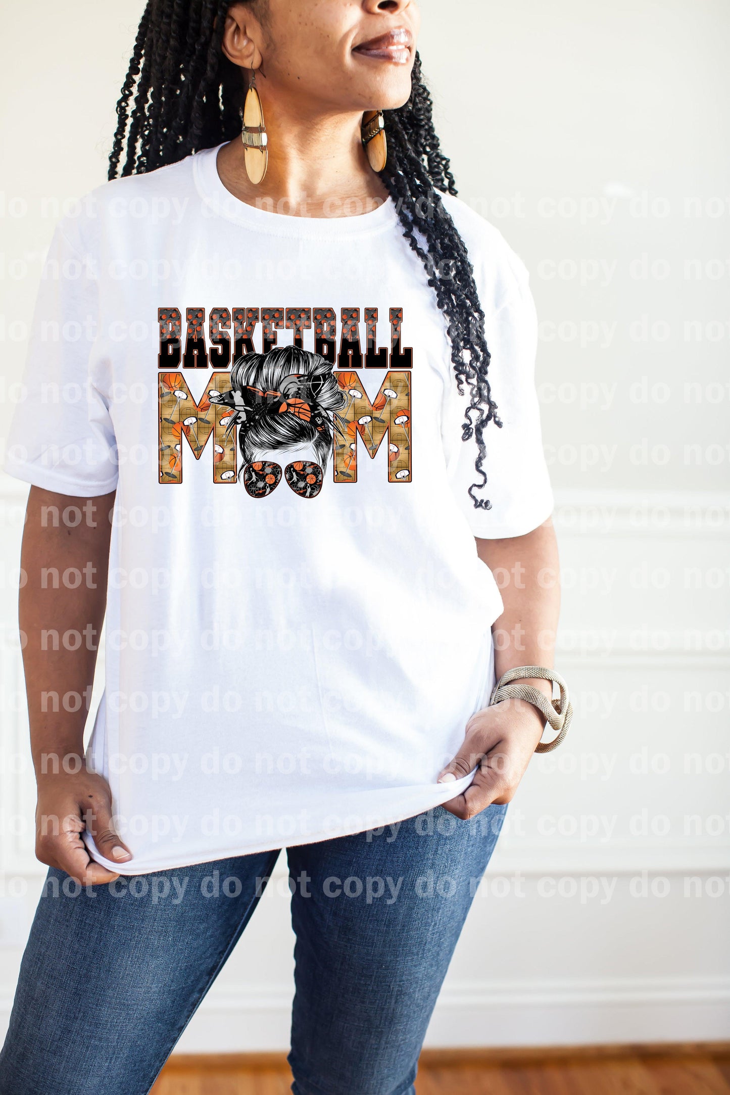 Baloncesto Mamá Messy Bun Dream Impresión o Impresión de Sublimación