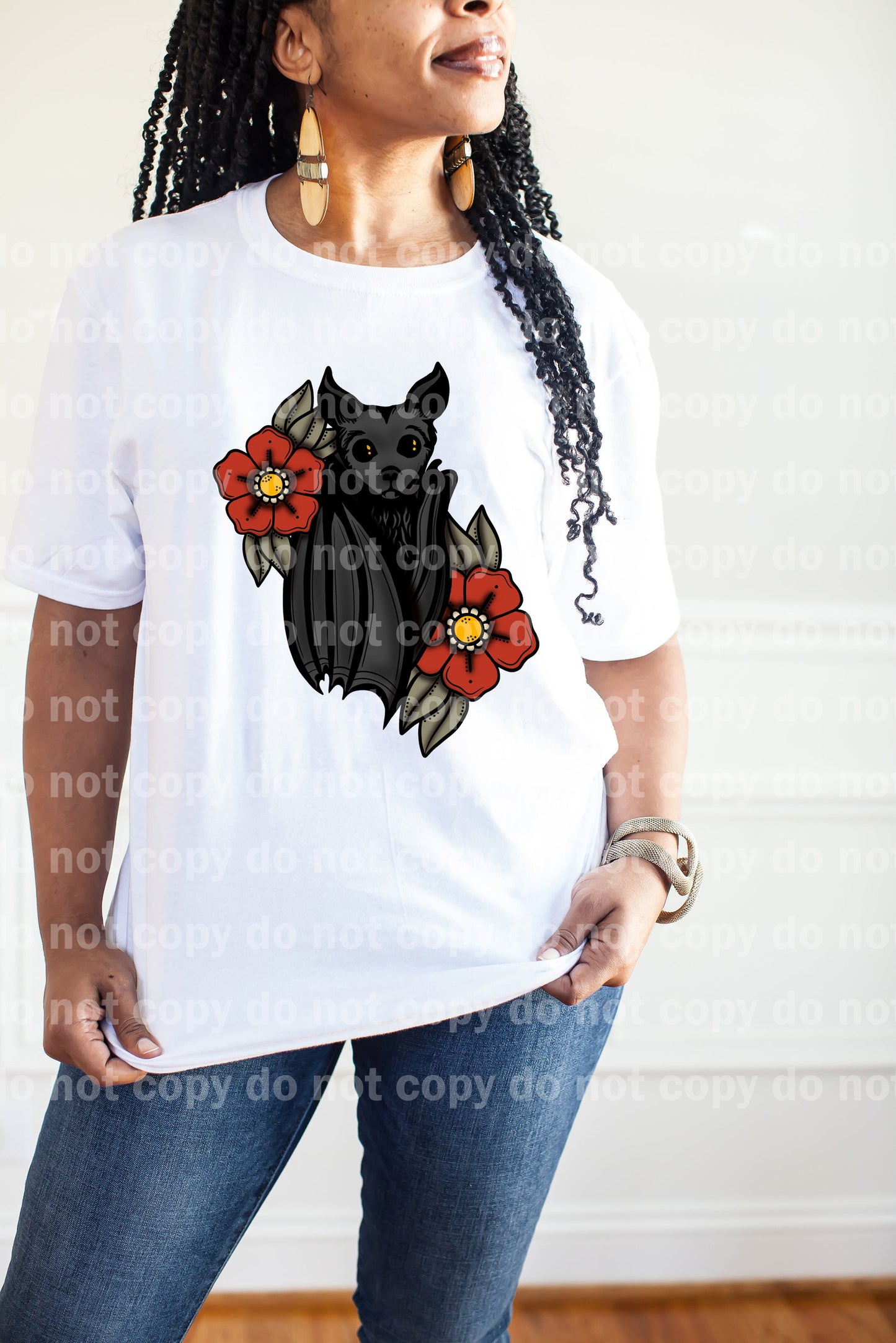 Bat With Flowers Dream Print or Sublimation Print