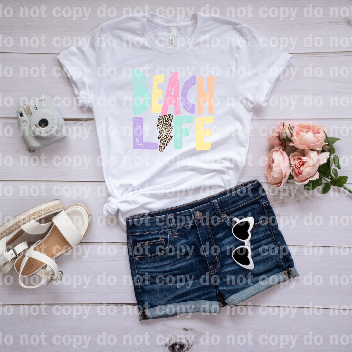Beach Life Lightning Bolt Pastels Dream Print or Sublimation Print