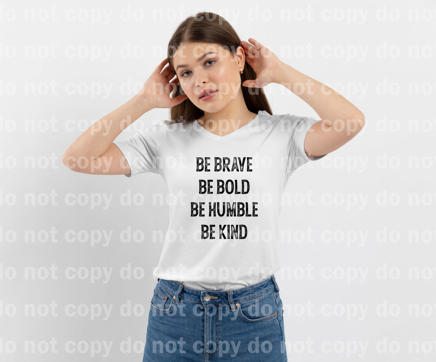 Be Brave Be Bold Be Humble Be Kind Distressed Full Color/One Color Dream Print or Sublimation Print