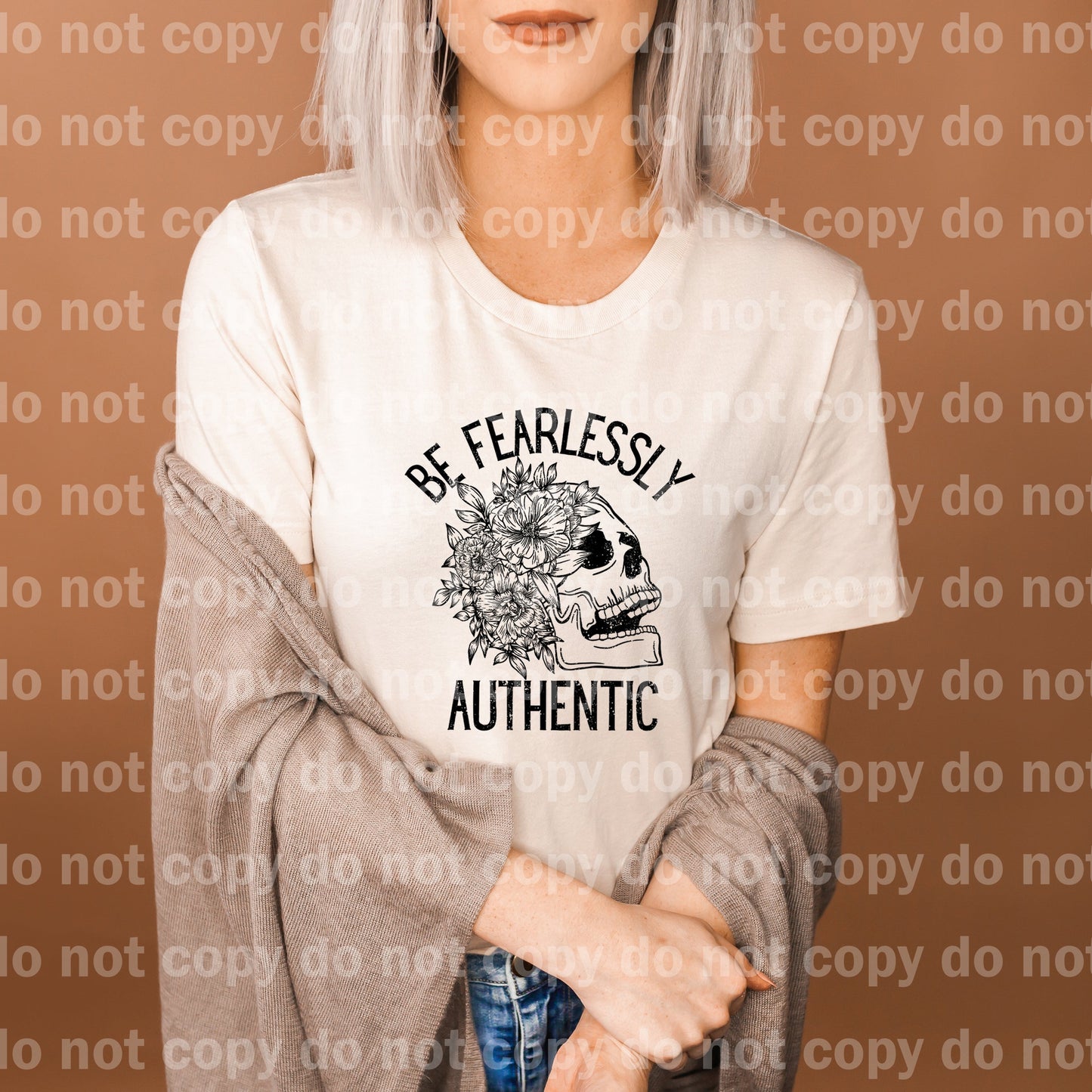 Be Fearlessly Authentic Distressed Full Color/One Color Dream Print or Sublimation Print