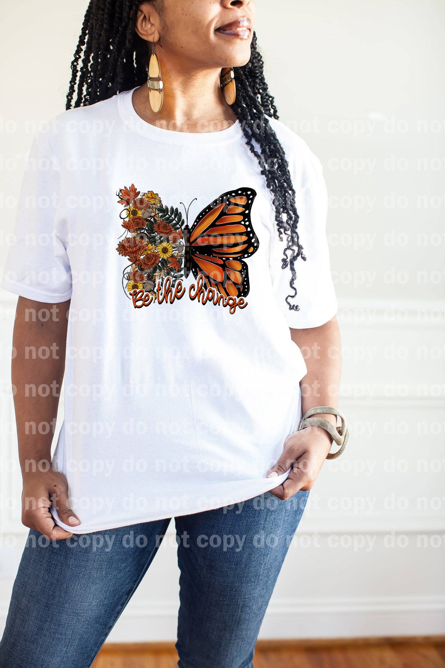 Be The Change Estampado de ensueño de mariposa floral o estampado por sublimación