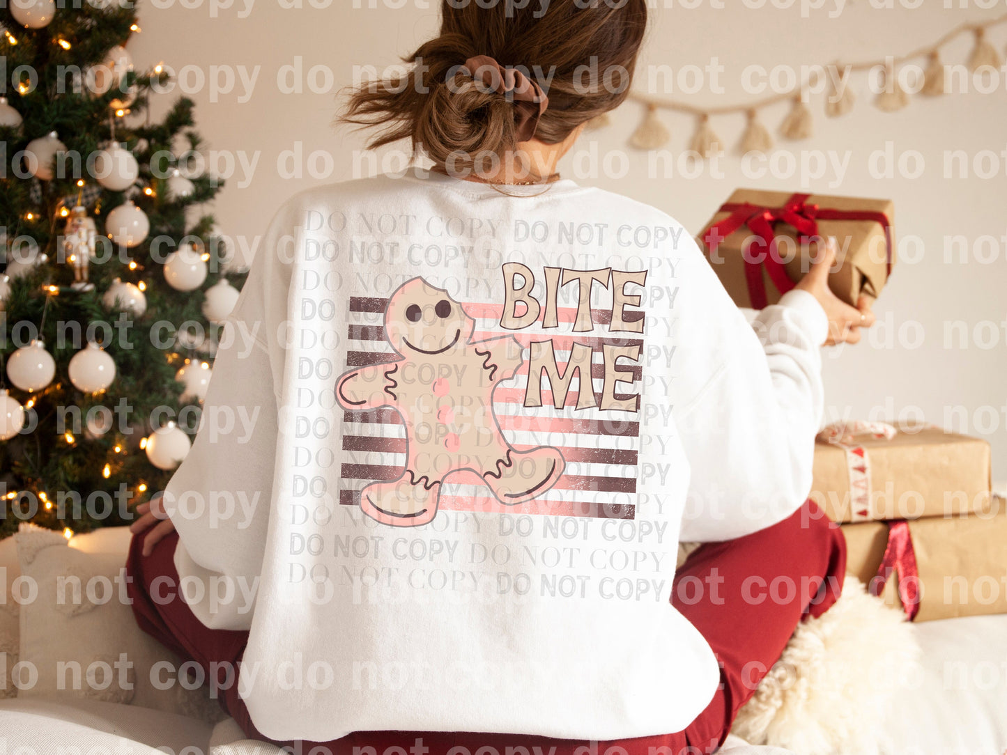 Bite Me Gingerbread Dream Impresión o Impresión de Sublimación