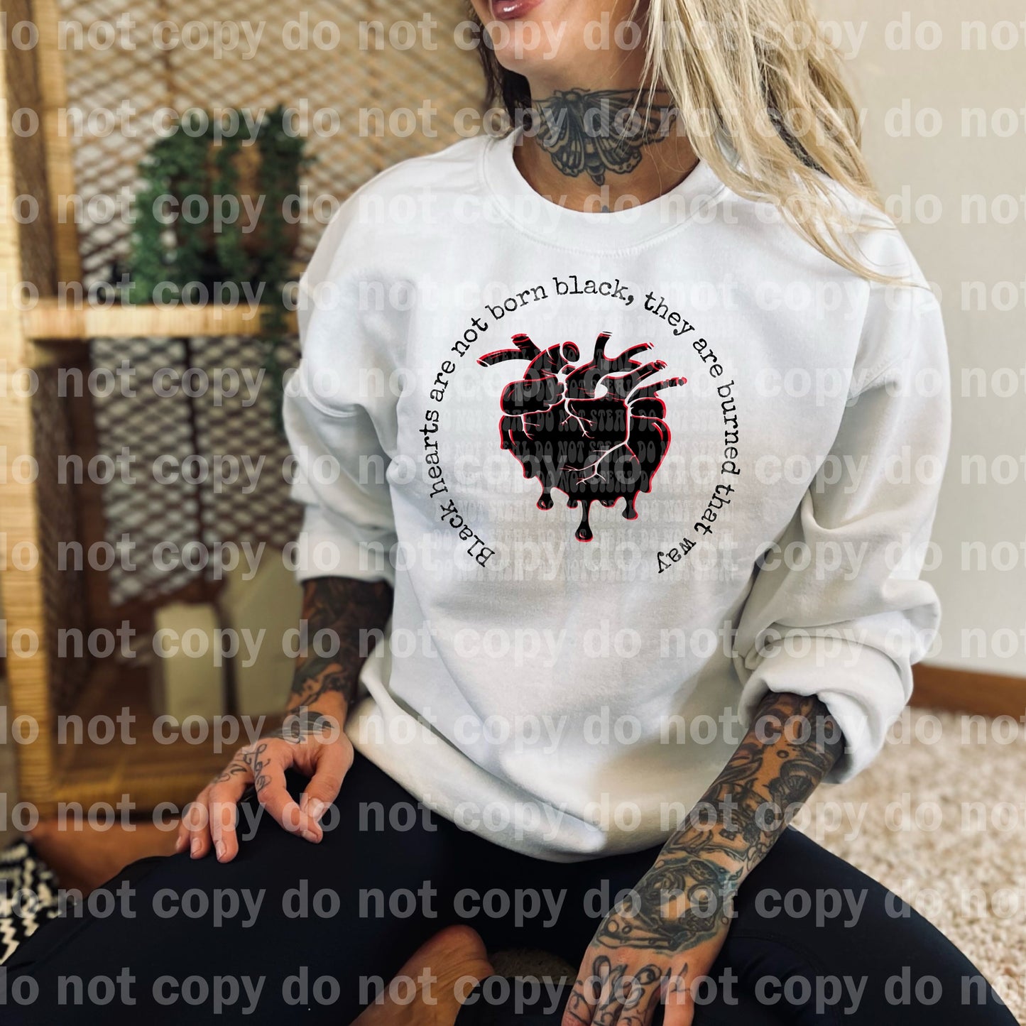 Black Hearts Are Not Born Black They Are Burned That Way Dream Print or Sublimation Print