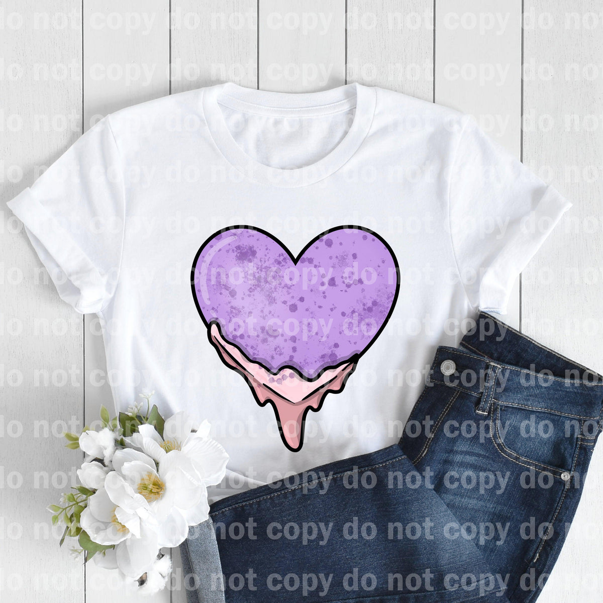 Drippy Heart Purple Dream Print or Sublimation Print