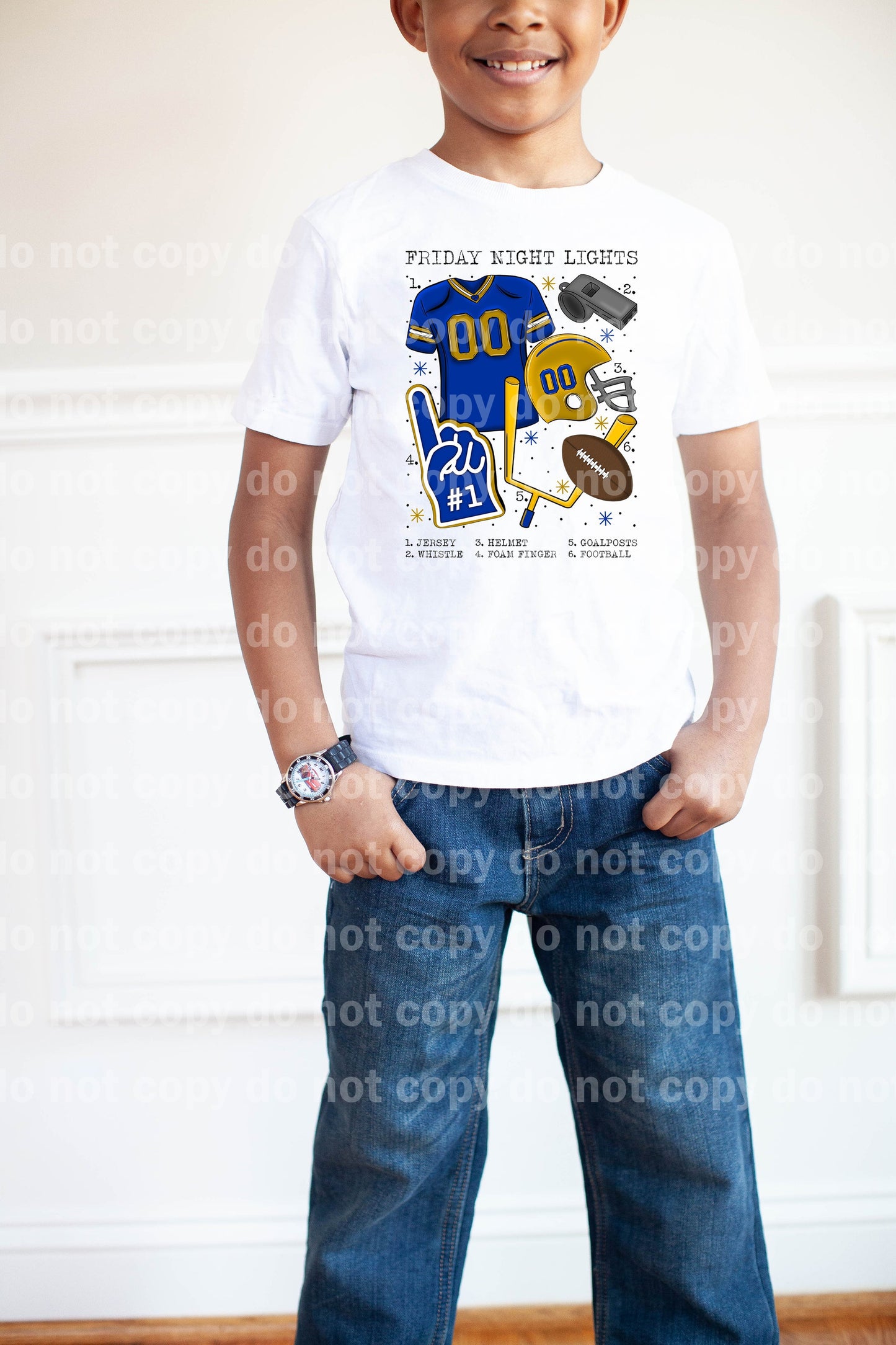 Friday Night Lights Football Chart Blue And Gold Dream Print or Sublimation Print