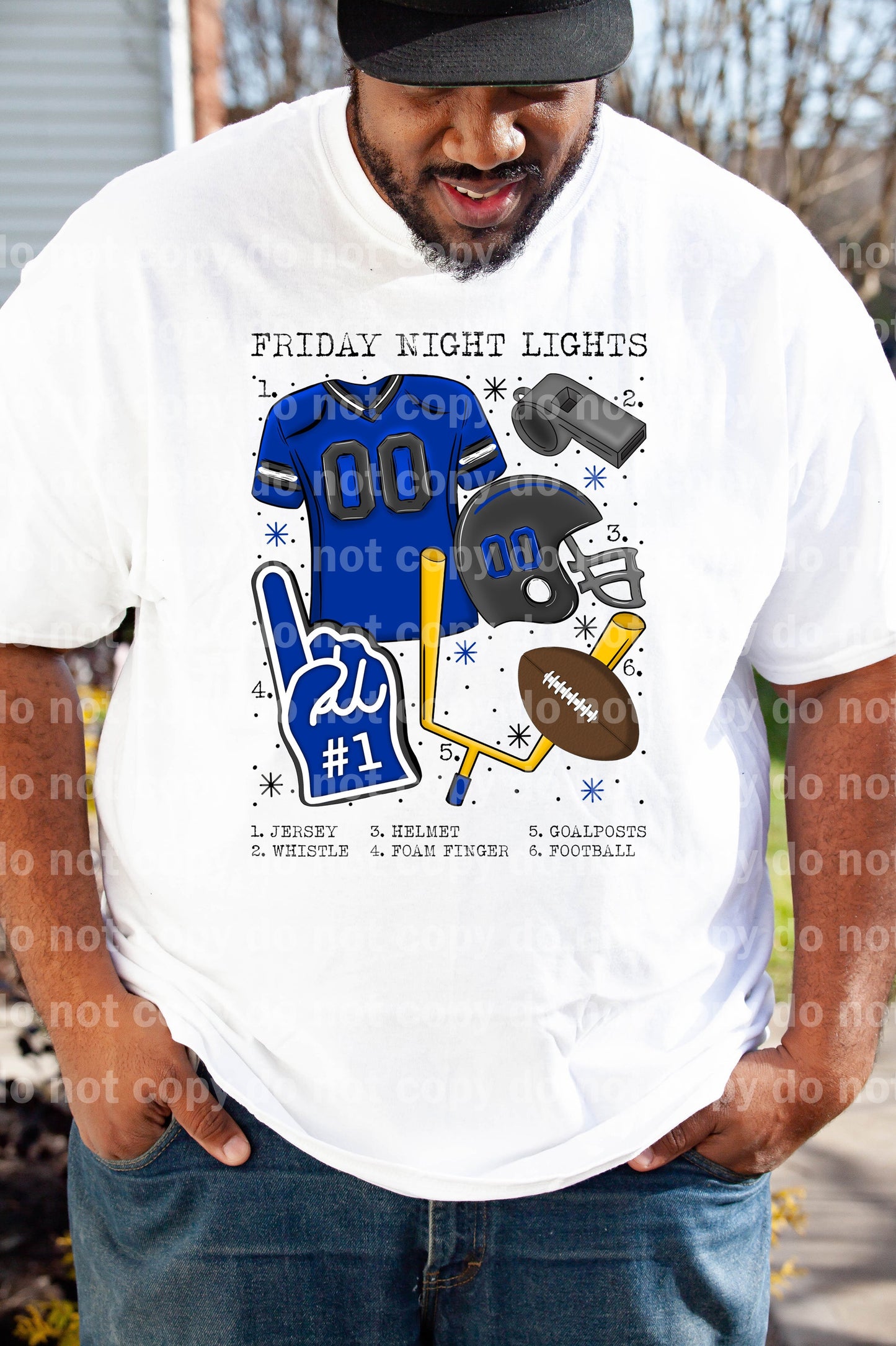 Friday Night Lights Football Chart Blue And Grey Dream Print or Sublimation Print
