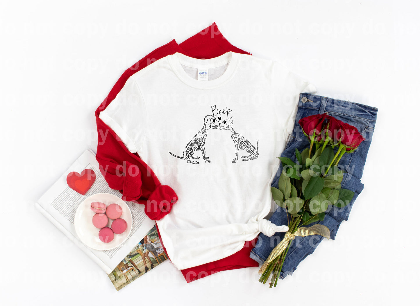 Boop Cat and Dog Skeleton Dream Print or Sublimation Print