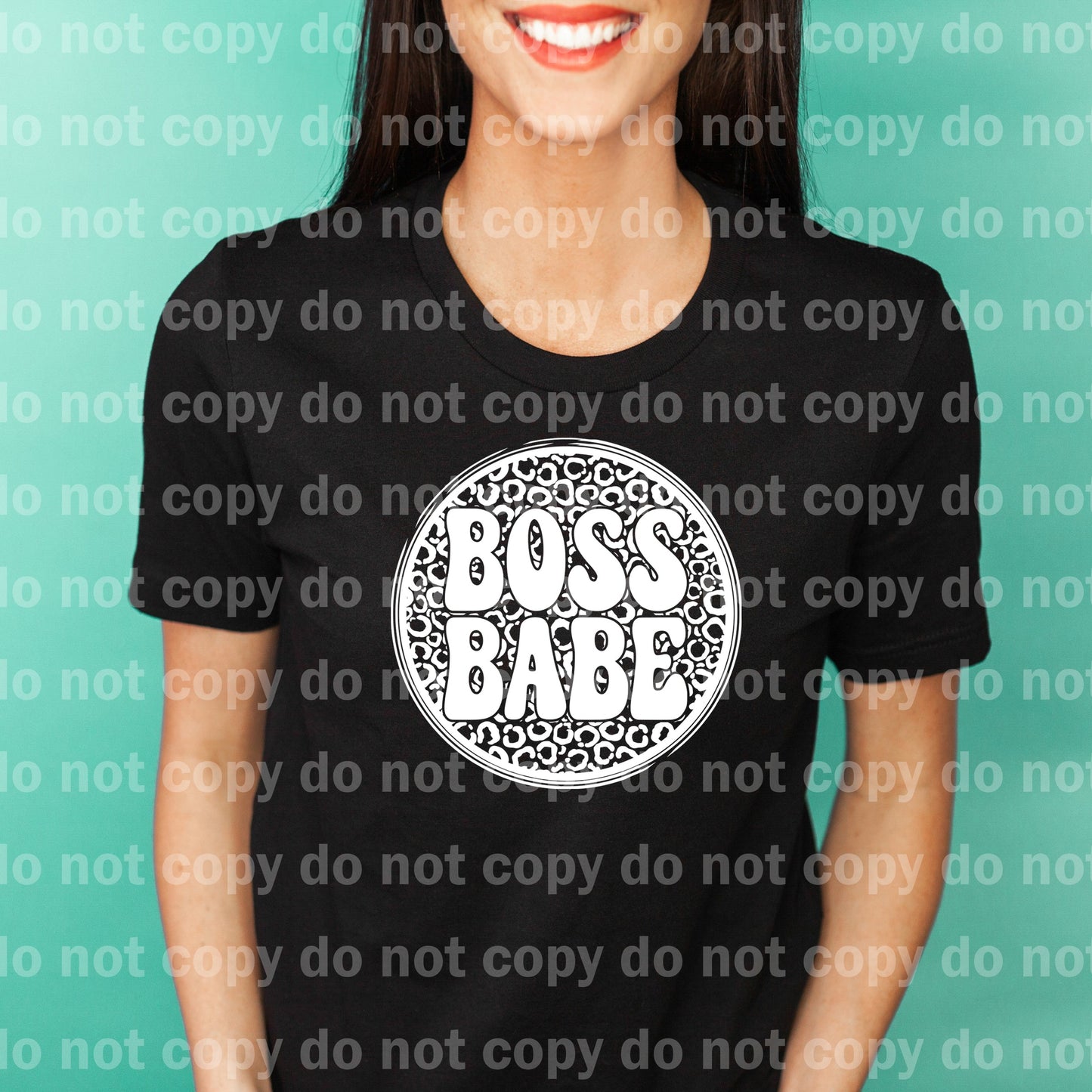 Boss Babe Leopard Print Black/White Dream Print or Sublimation Print