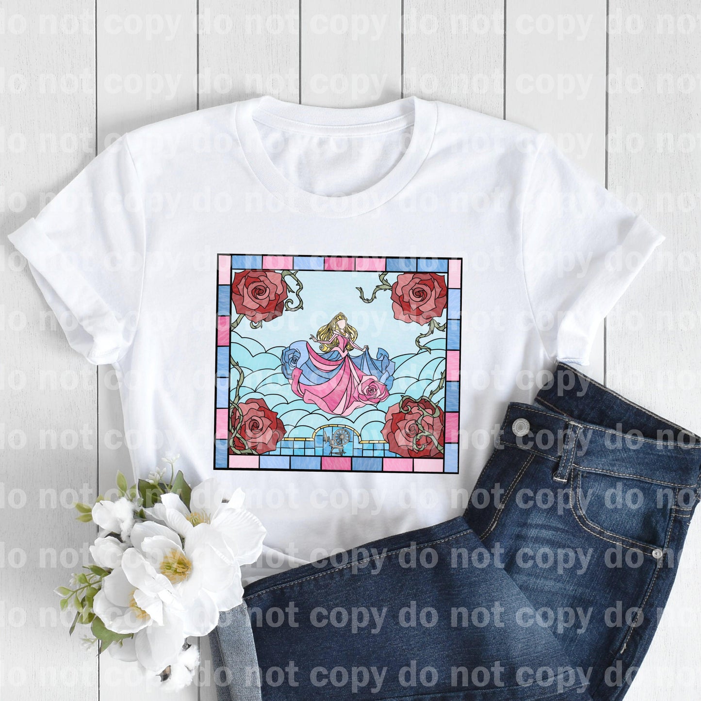 Briar Rose Stained Glass Dream Print or Sublimation Print