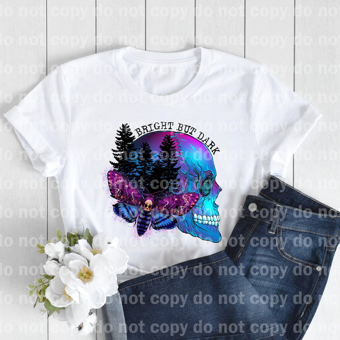 Bright But Dark Butterfly Skull Dream Print or Sublimation Print