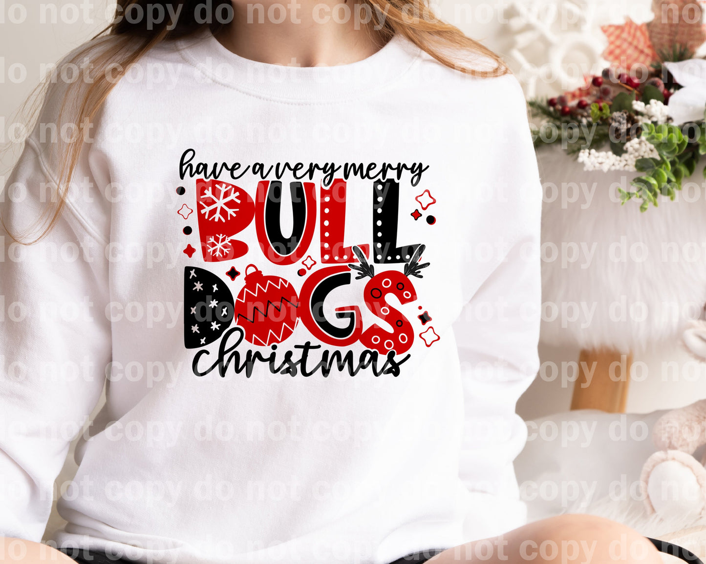 Have A Very Merry Bull Dogs Christmas Dream Print or Sublimation Print