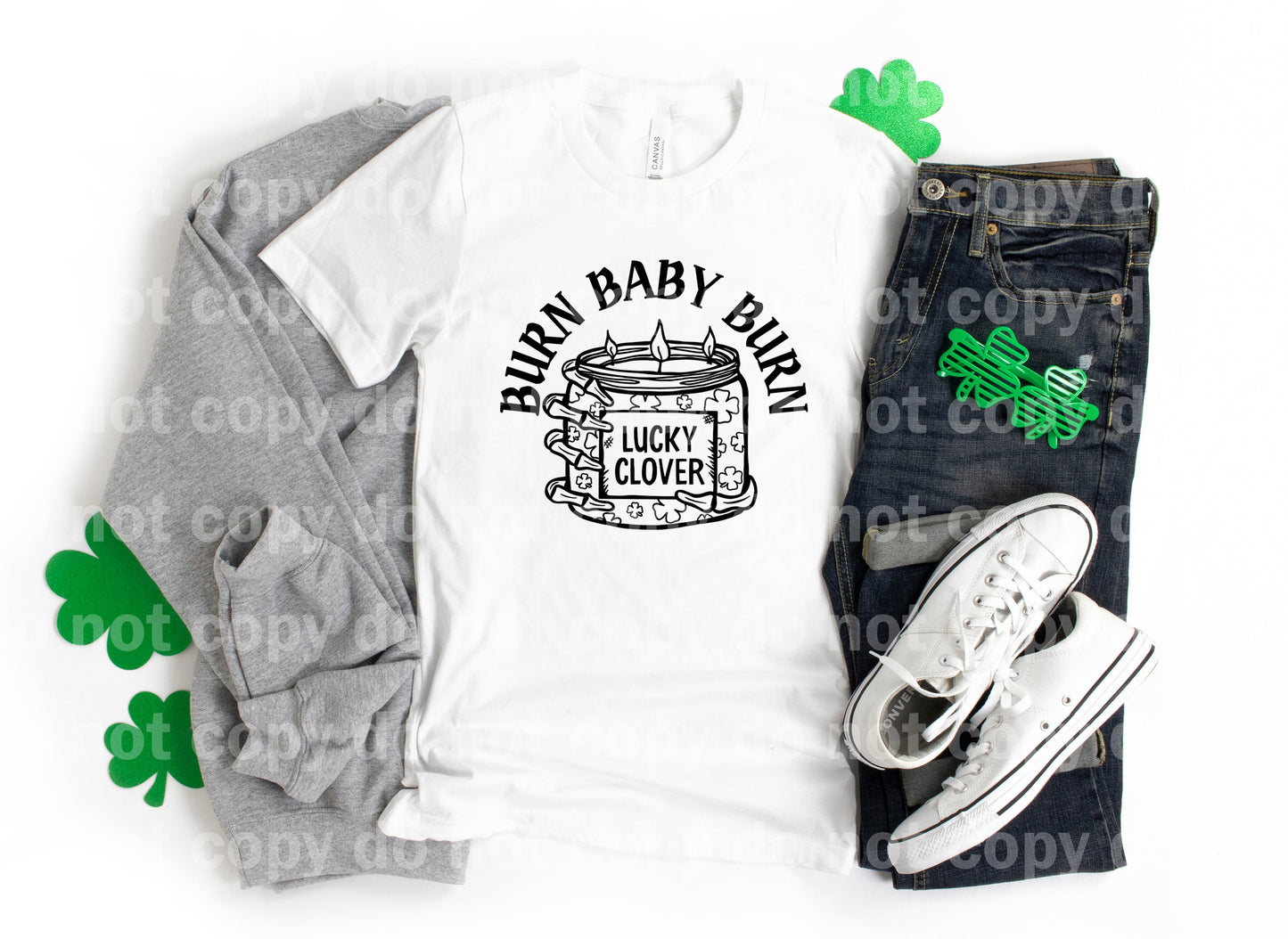 Burn Baby Burn Lucky Clover Full Color/One Color Dream Print or Sublimation Print