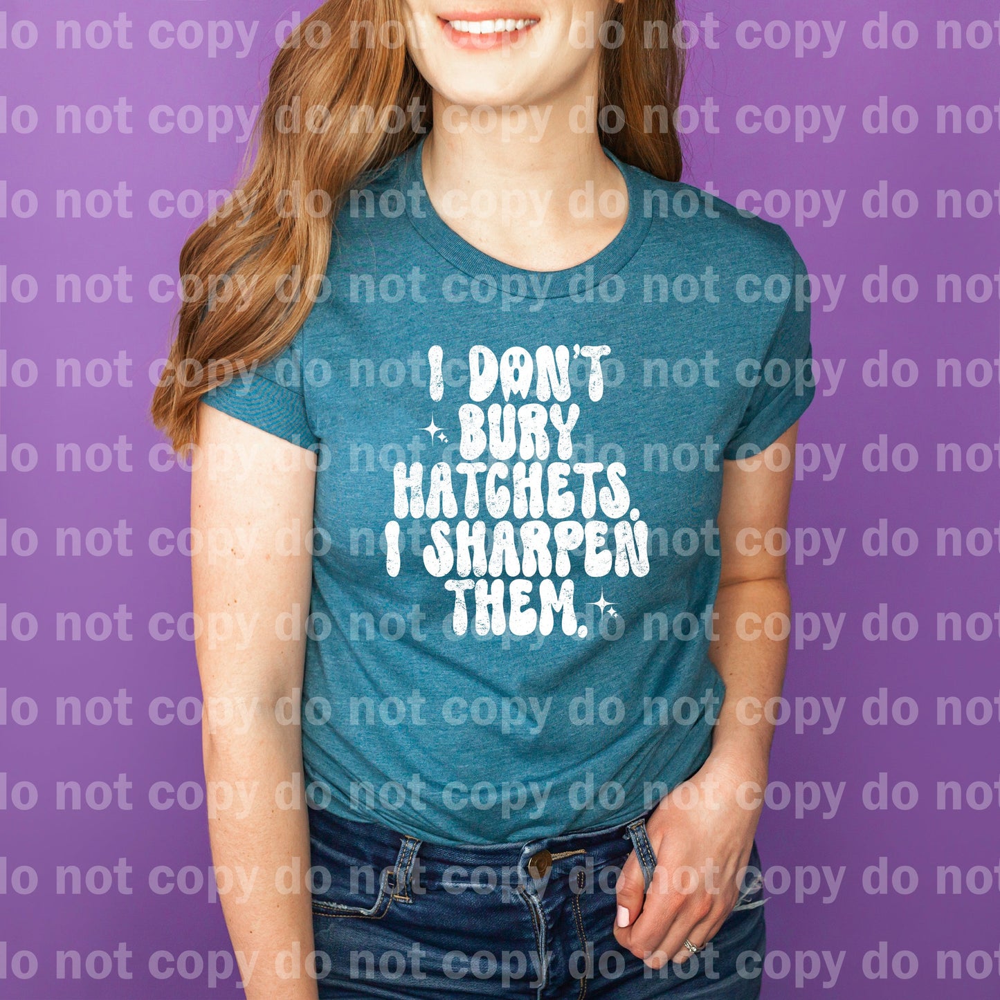 I Don't Bury Hatches I Sharpen Them Distressed Black/White Dream Print or Sublimation Print