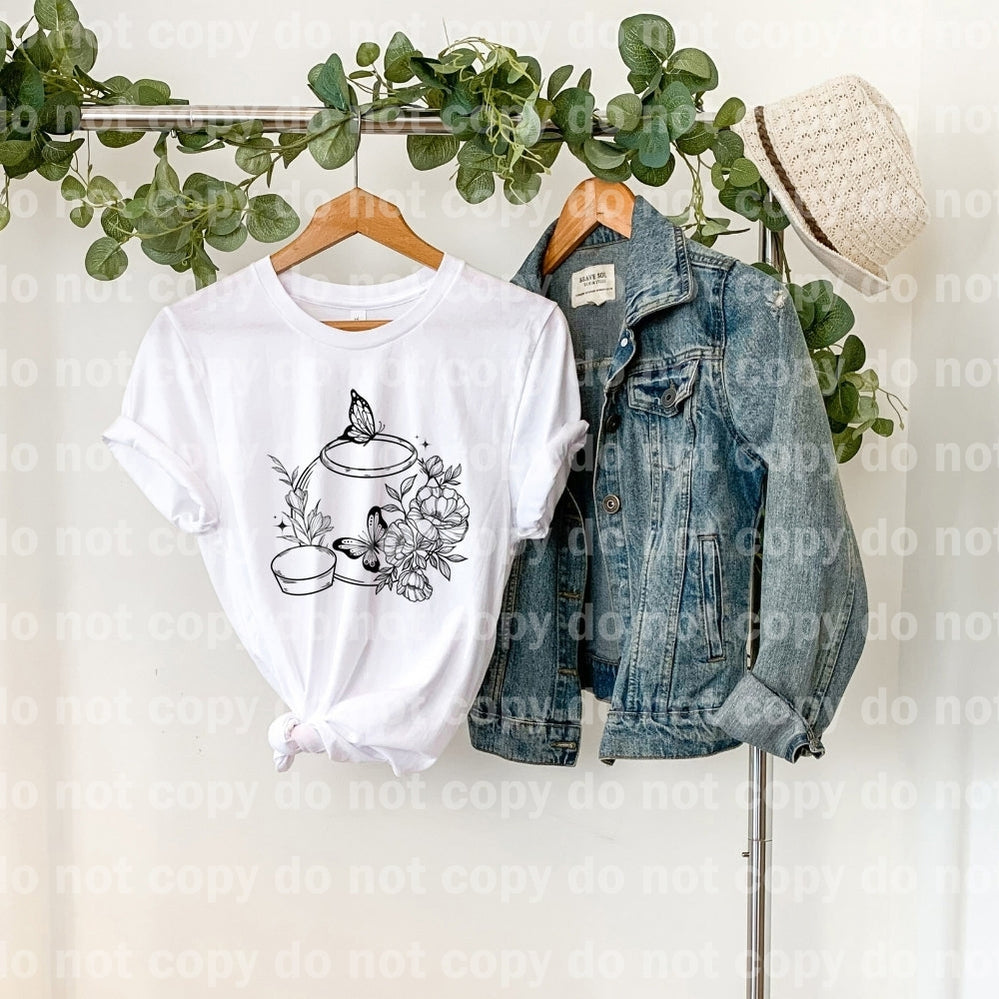 Flowers and Butterflies Full Color/One Color Dream Print or Sublimation Print