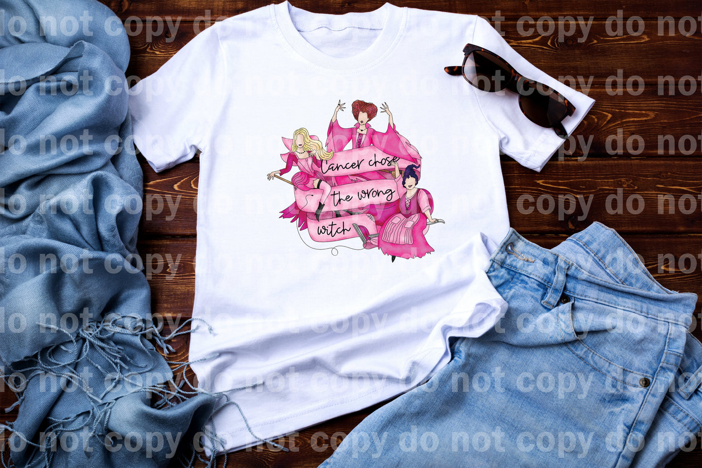 Cancer Chose The Wrong Witch Pink Dream Print or Sublimation Print