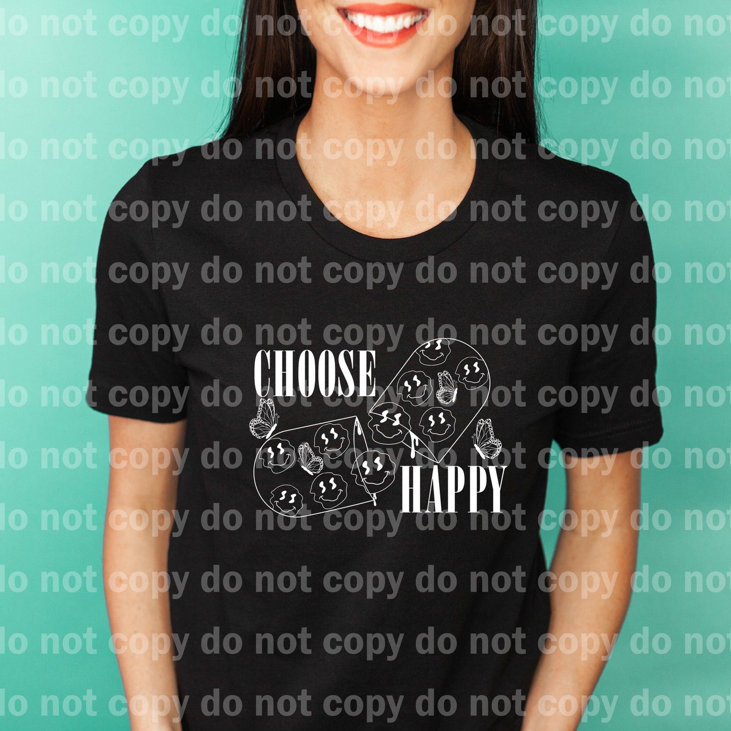 Choose Happy Full Color/Black/White Dream Print or Sublimation Print