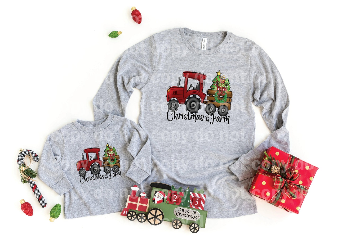 Impresión de ensueño o impresión por sublimación de Christmas On The Farm Blue Truck