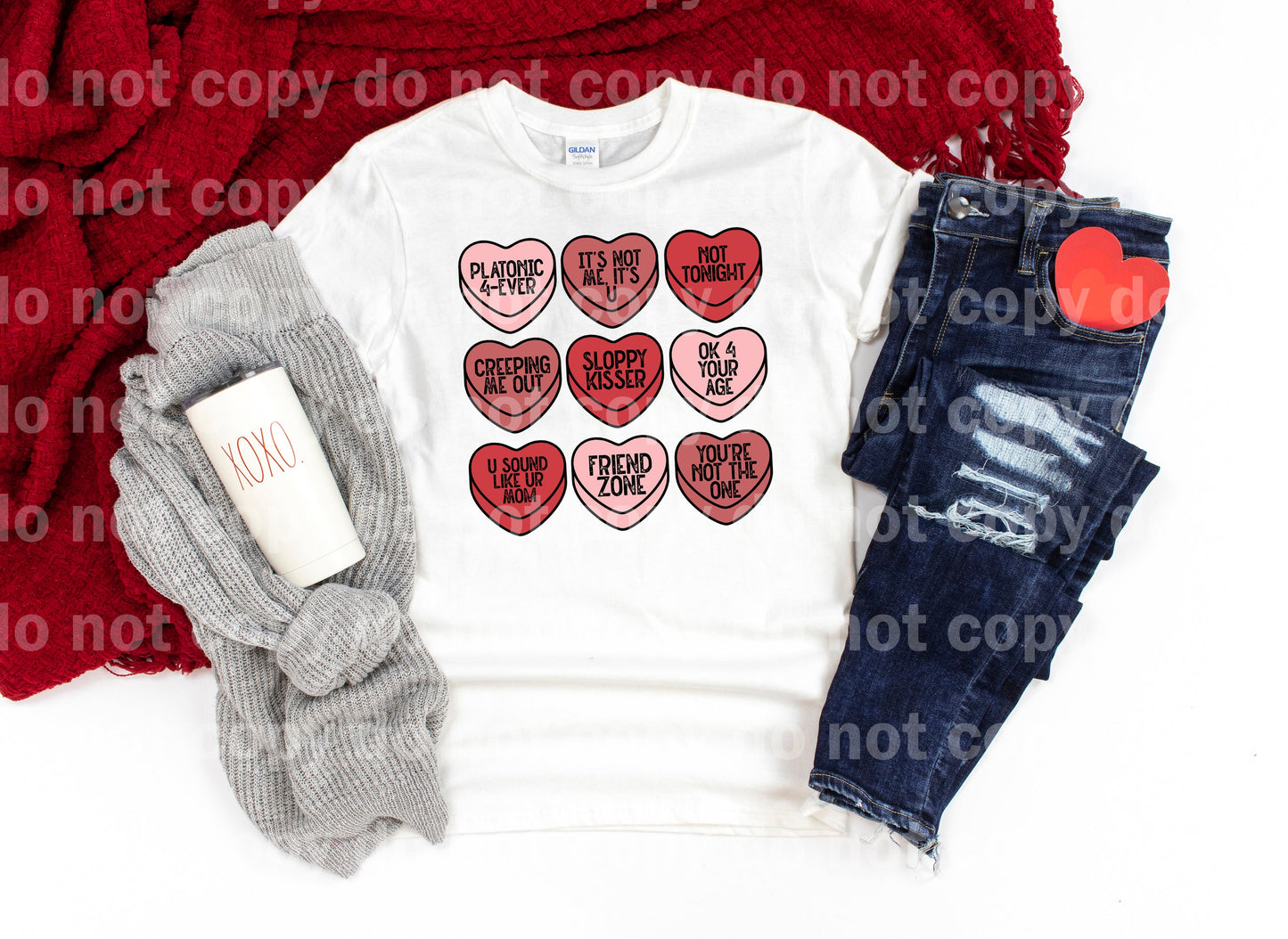 Conversation Hearts Black Font Dream Print or Sublimation Print
