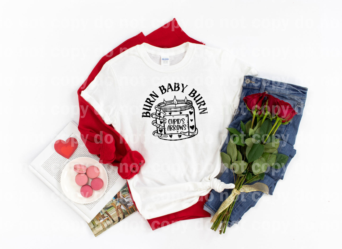 Flechas de Cupido Vela Burn Baby Burn Impresión de ensueño a todo color/un color o impresión por sublimación