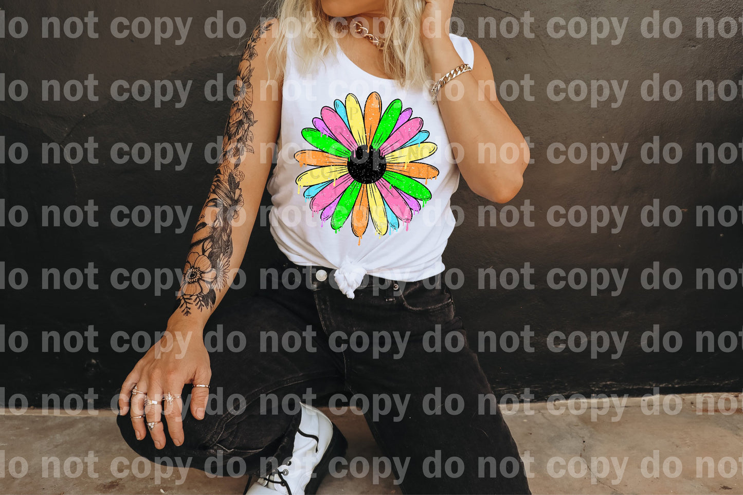 Daisy Rainbow Drippy Dream Print or Sublimation Print