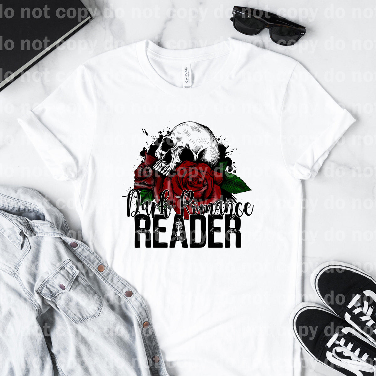 Dark Romance Reader Rose Skull Dream Print or Sublimation Print