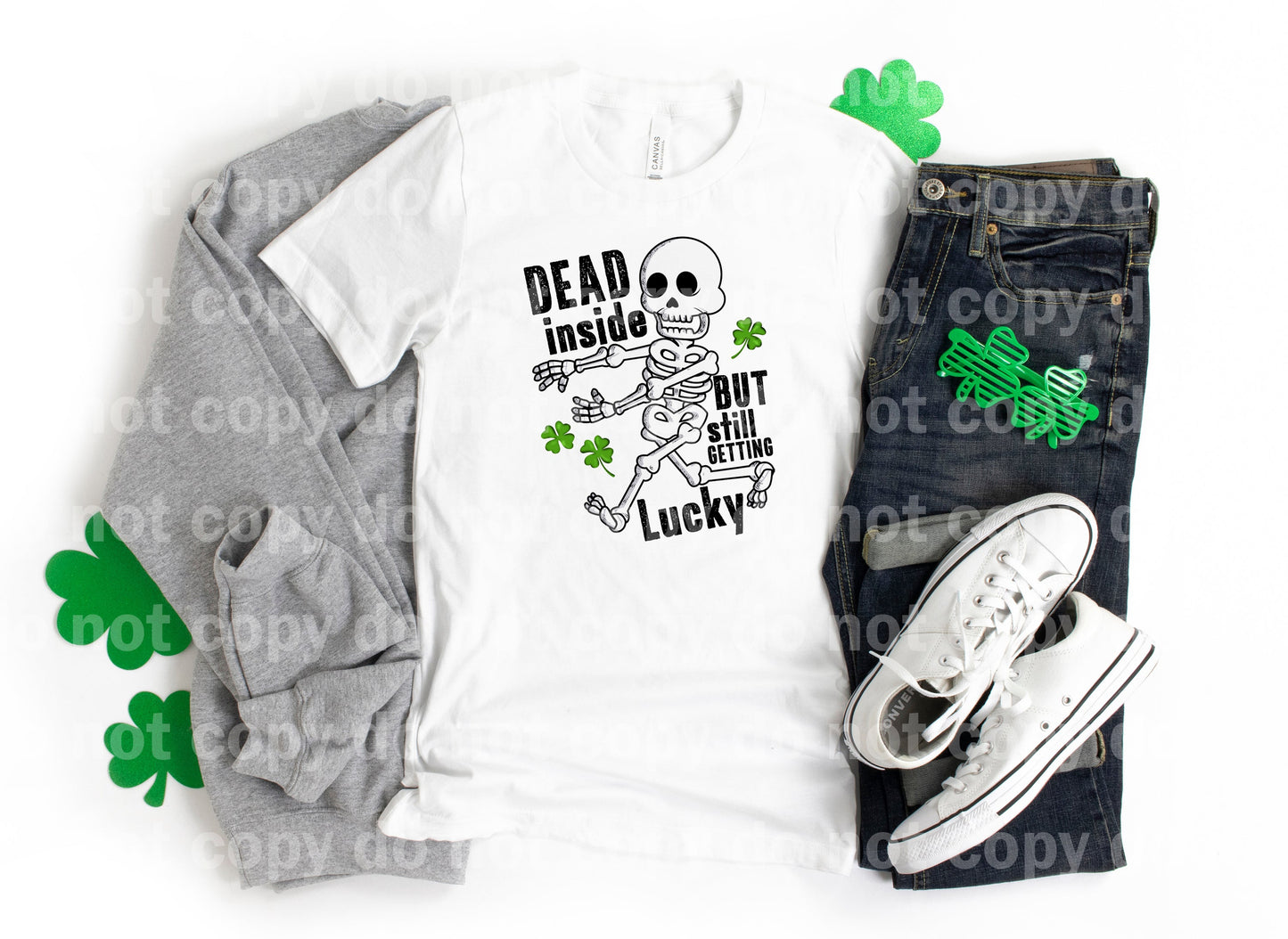 Dead Inside But Still Getting Lucky Distressed Dream Print or Sublimation Print