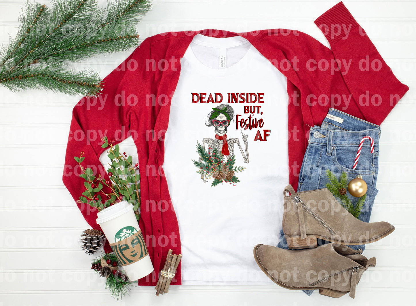 Dead Inside But Festive AF Dream Print or Sublimation Print
