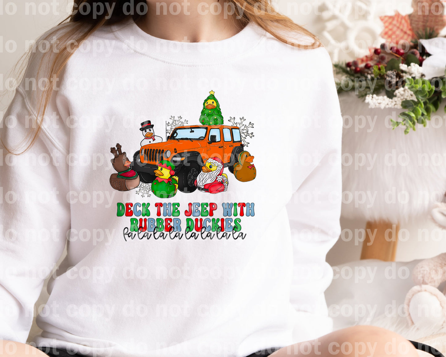 Deck The Jeep With Rubber Duckies Orange Dream Print or Sublimation Print