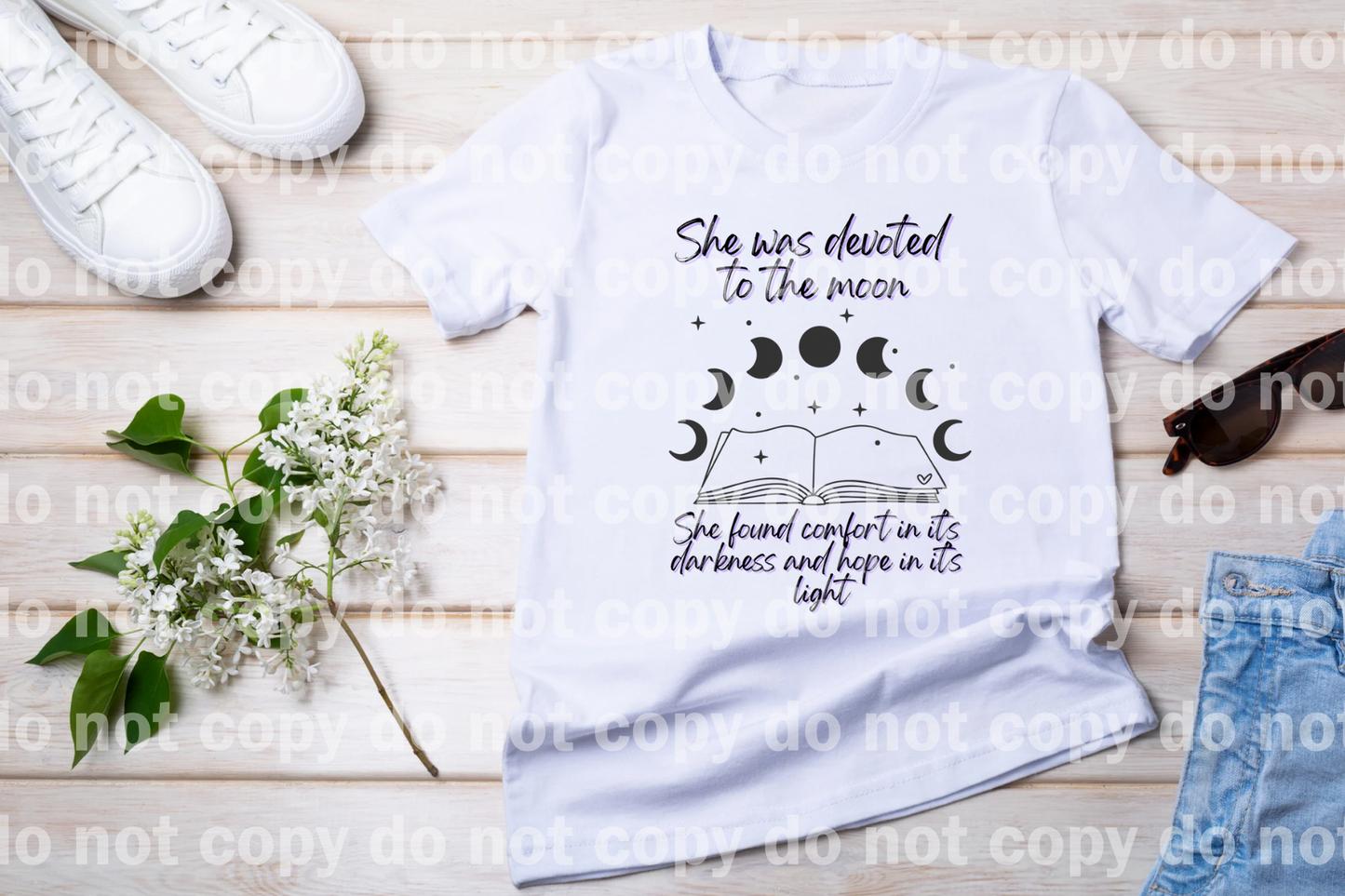 She Was Devoted To The Moon She Found Comfort In Its Darkness And Hope In Its Light Dream Print or Sublimation Print