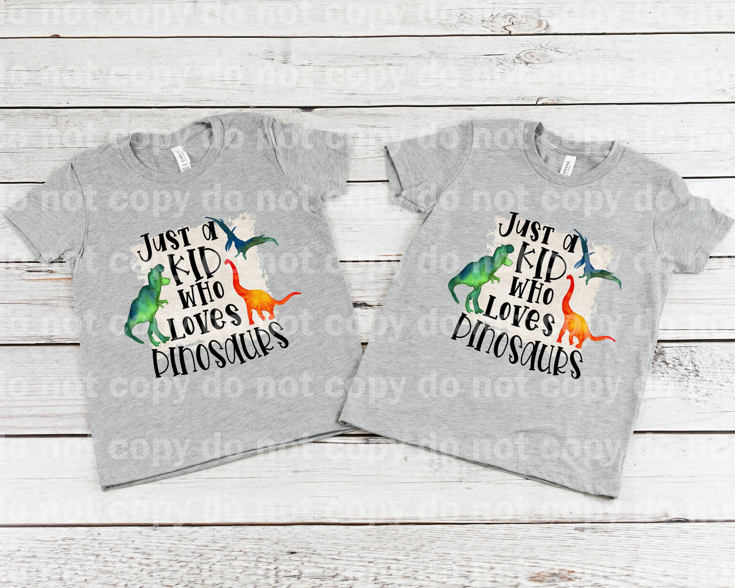 Jus a Kid Who Loves Dinosaurs Dream print transfer