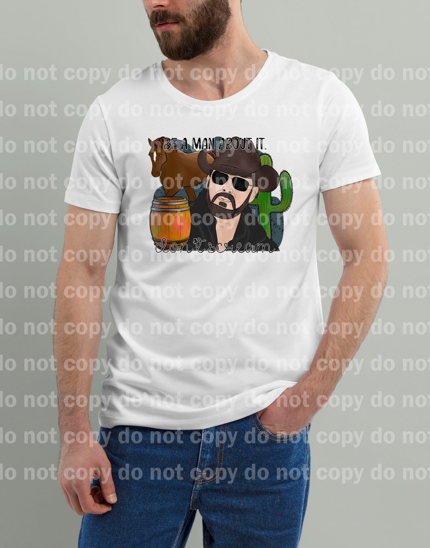 Sea un hombre al respecto No grite Impresión de sueños o impresión de sublimación