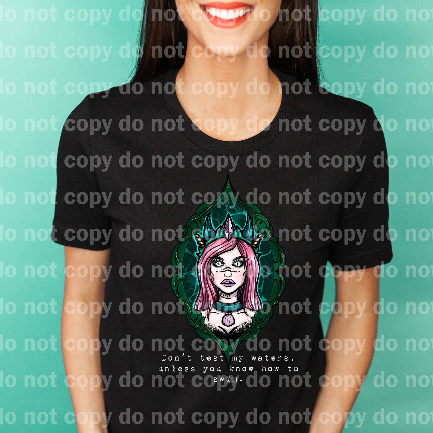 Don't Test My Waters Unless You Know How To Swim Black/White Dream Print or Sublimation Print