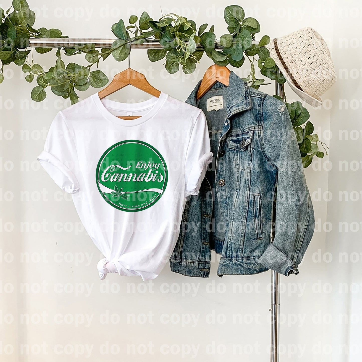 Enjoy Cannabis Have A Toke And Smile White Dream Print or Sublimation Print