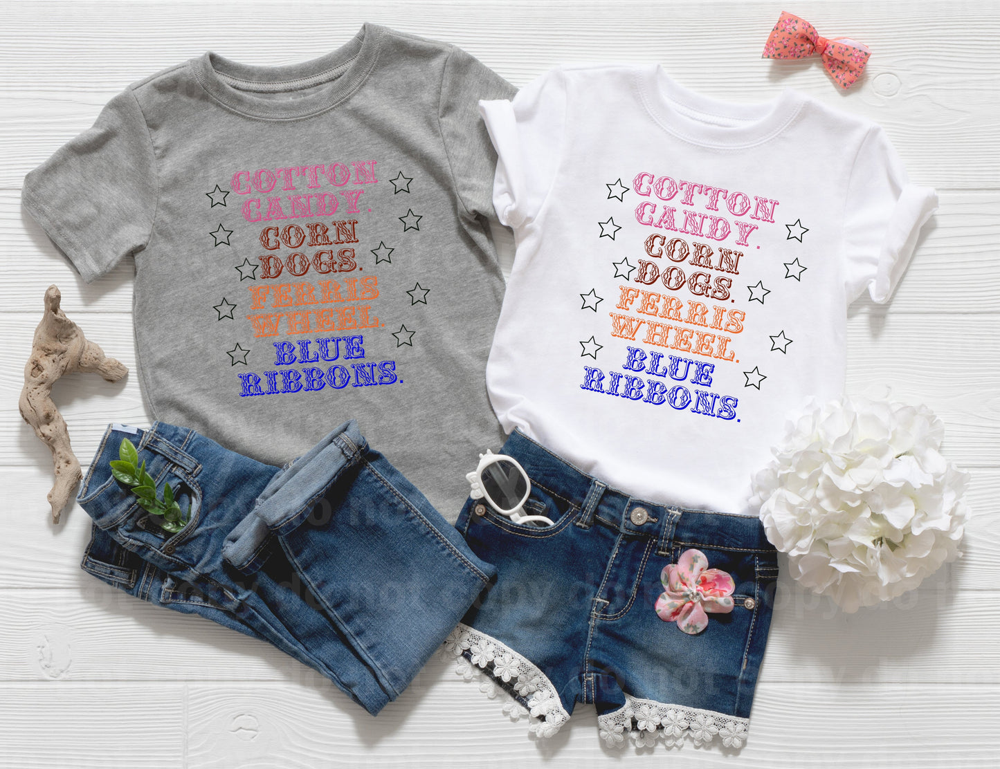 Algodón de Azúcar Perros de Maíz Noria Impresión de Sueño Azul o Impresión de Sublimación