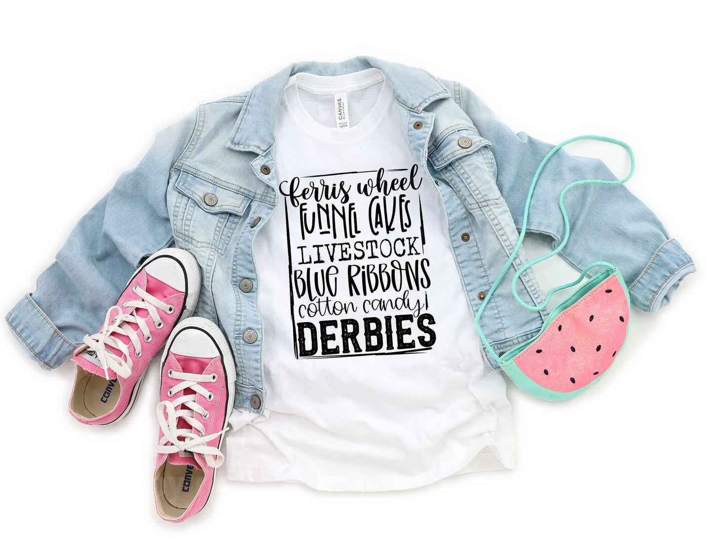 Fair Things Ferris Wheel Funnel Cakes Livestock Blue Ribbons Cotton Candy Derbies Dream Print or Sublimation Print