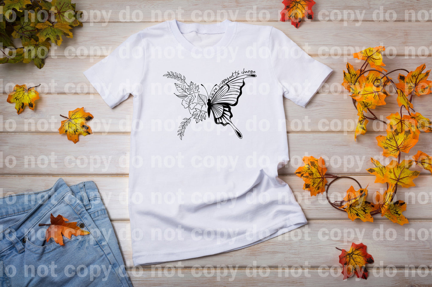 Fall Butterfly Full Color/One Color Dream Print or Sublimation Print