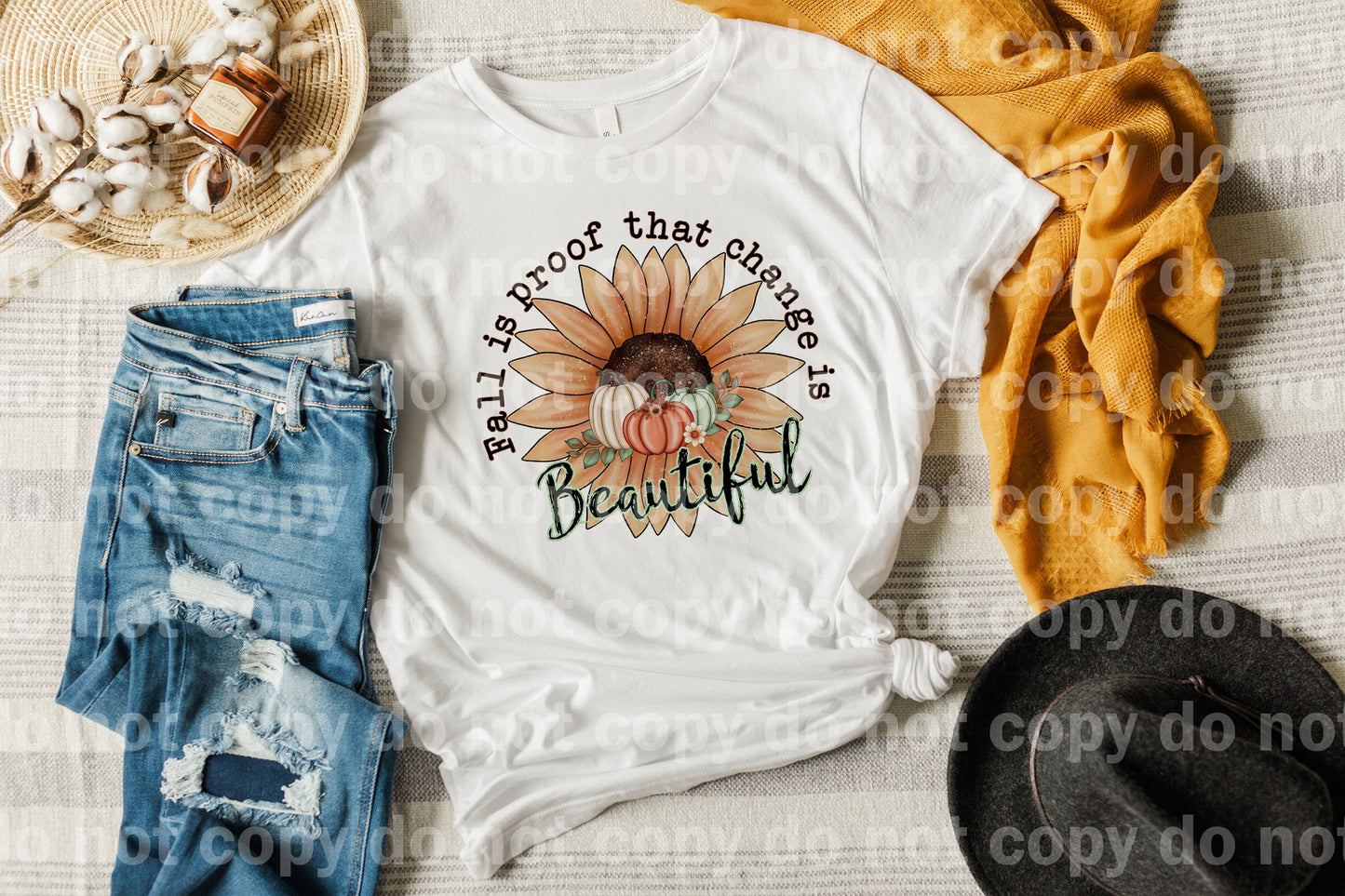 Fall is Proof that Change is Beautiful Sunflower Dream Print or Sublimation Print