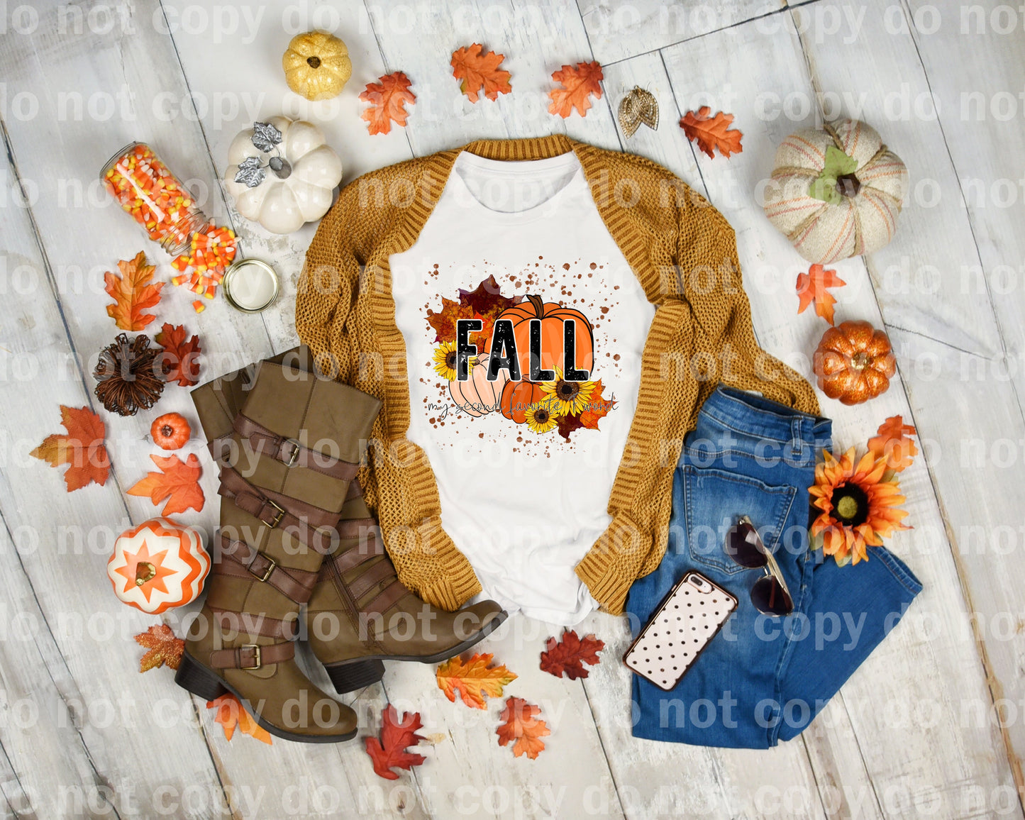 Otoño Mi segunda impresión favorita de ensueño de palabra F o impresión de sublimación