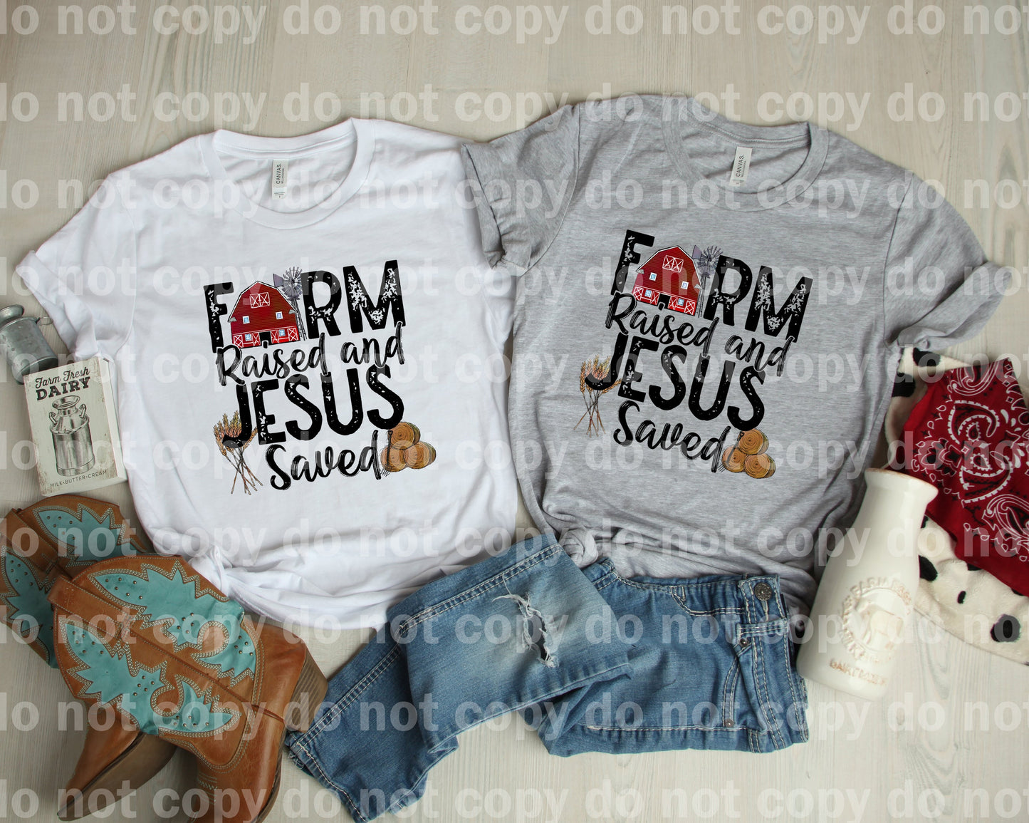Farm Raised And Jesus Saved Dream Print or Sublimation Print