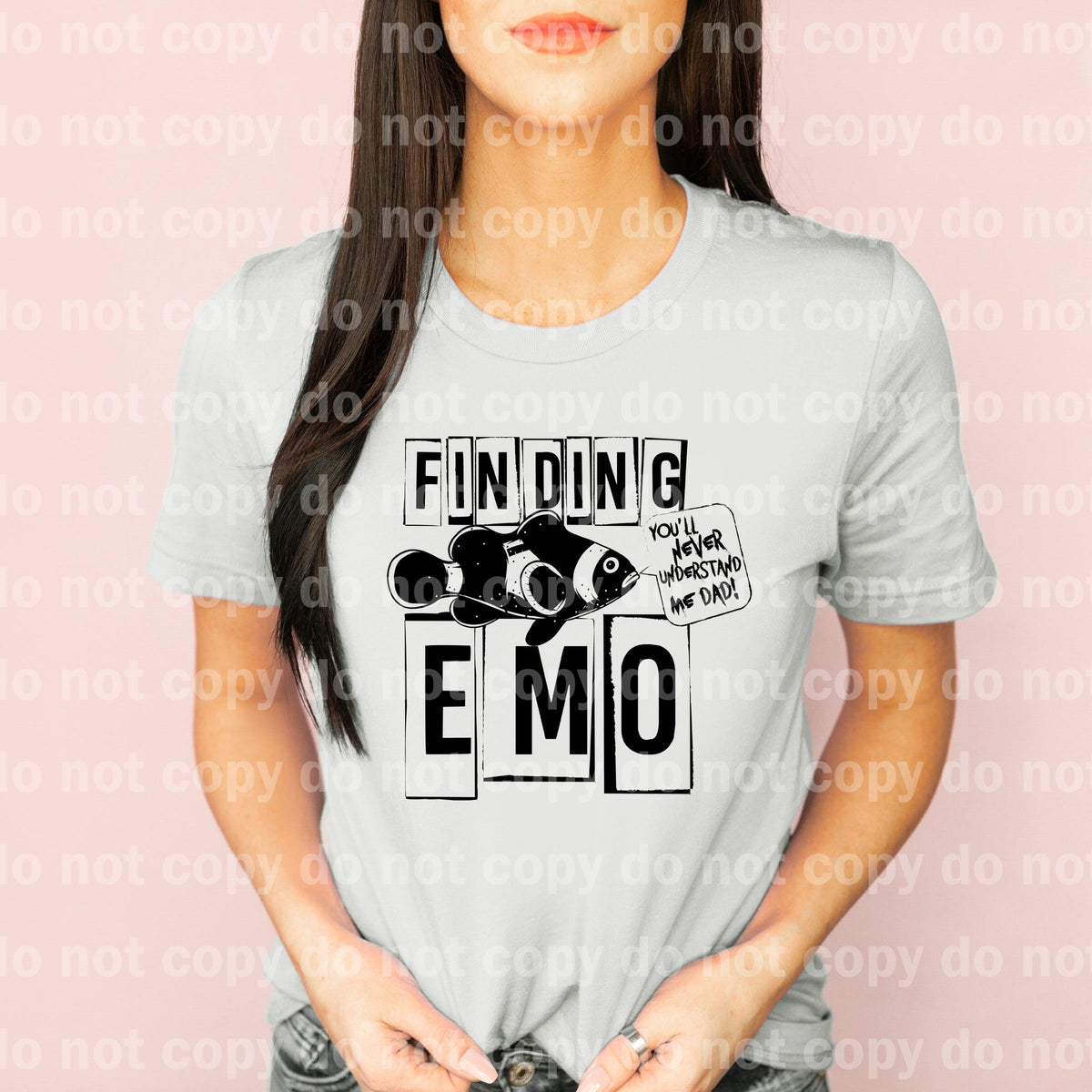 Buscando a Emo Nunca me entenderás Papá Black Dream transferencia de impresión