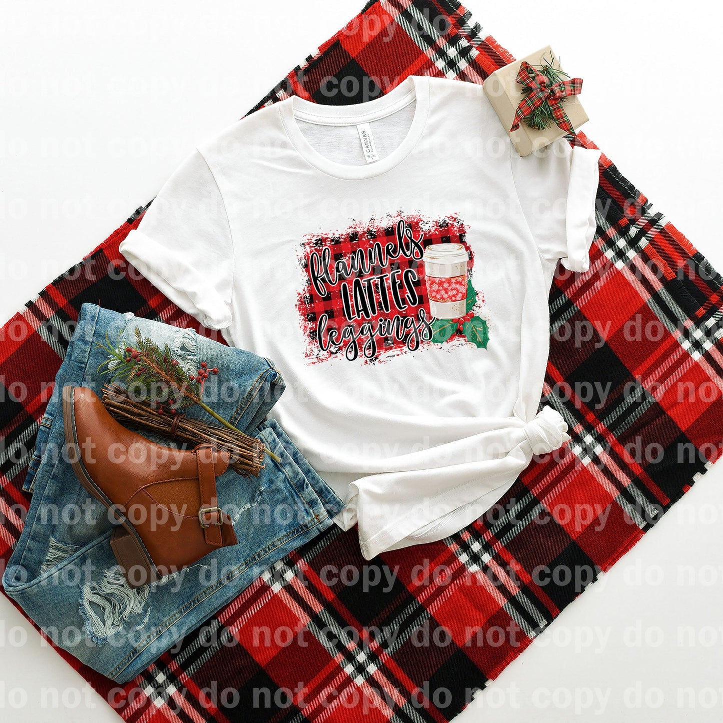 Flannels Lattes Leggings Dream Print or Sublimation Print