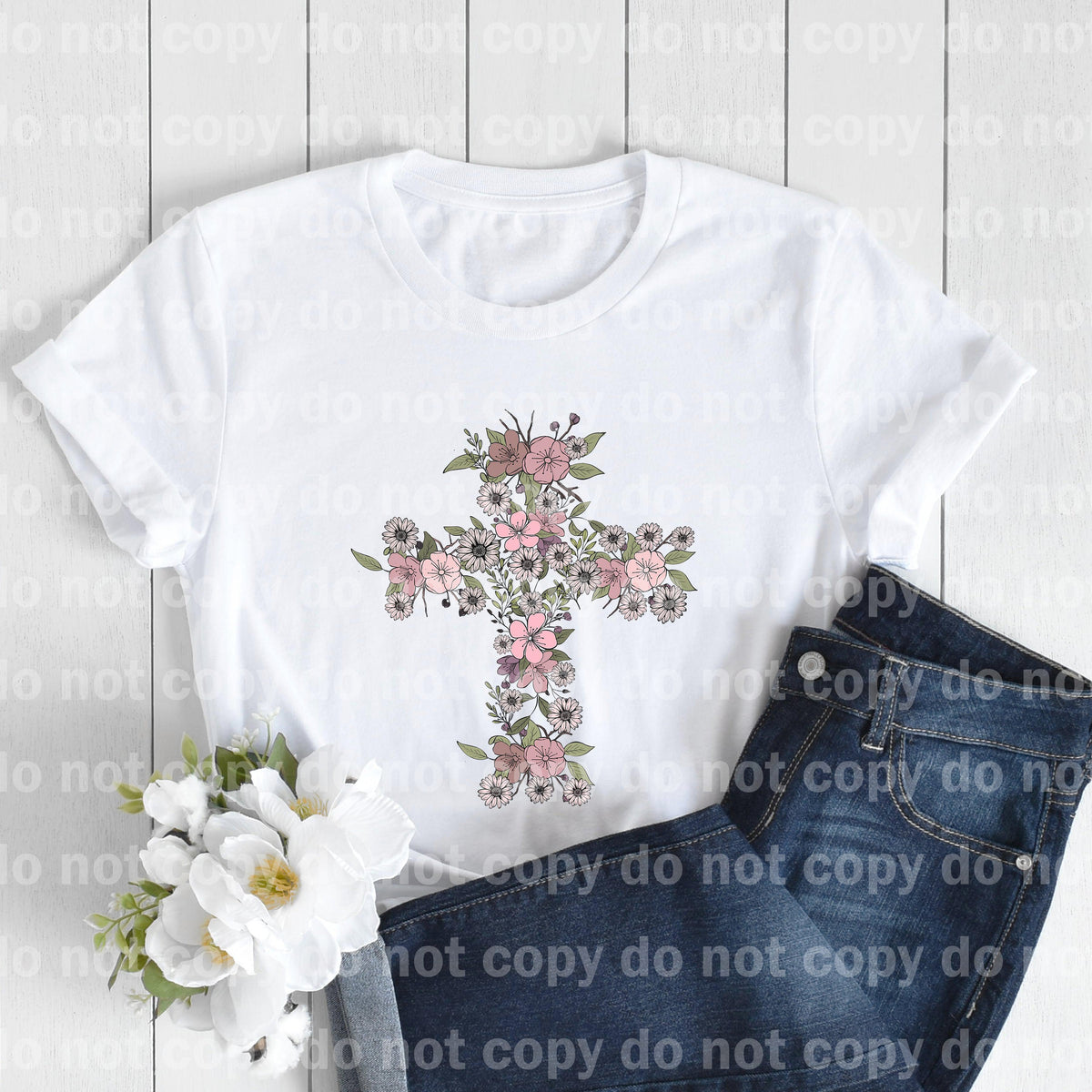 Floral Cross Dream Print or Sublimation Print