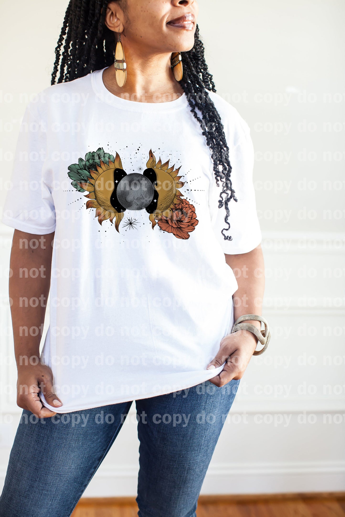 Estampado Floral Sol Luna Dividida Sueño o Estampado por Sublimación