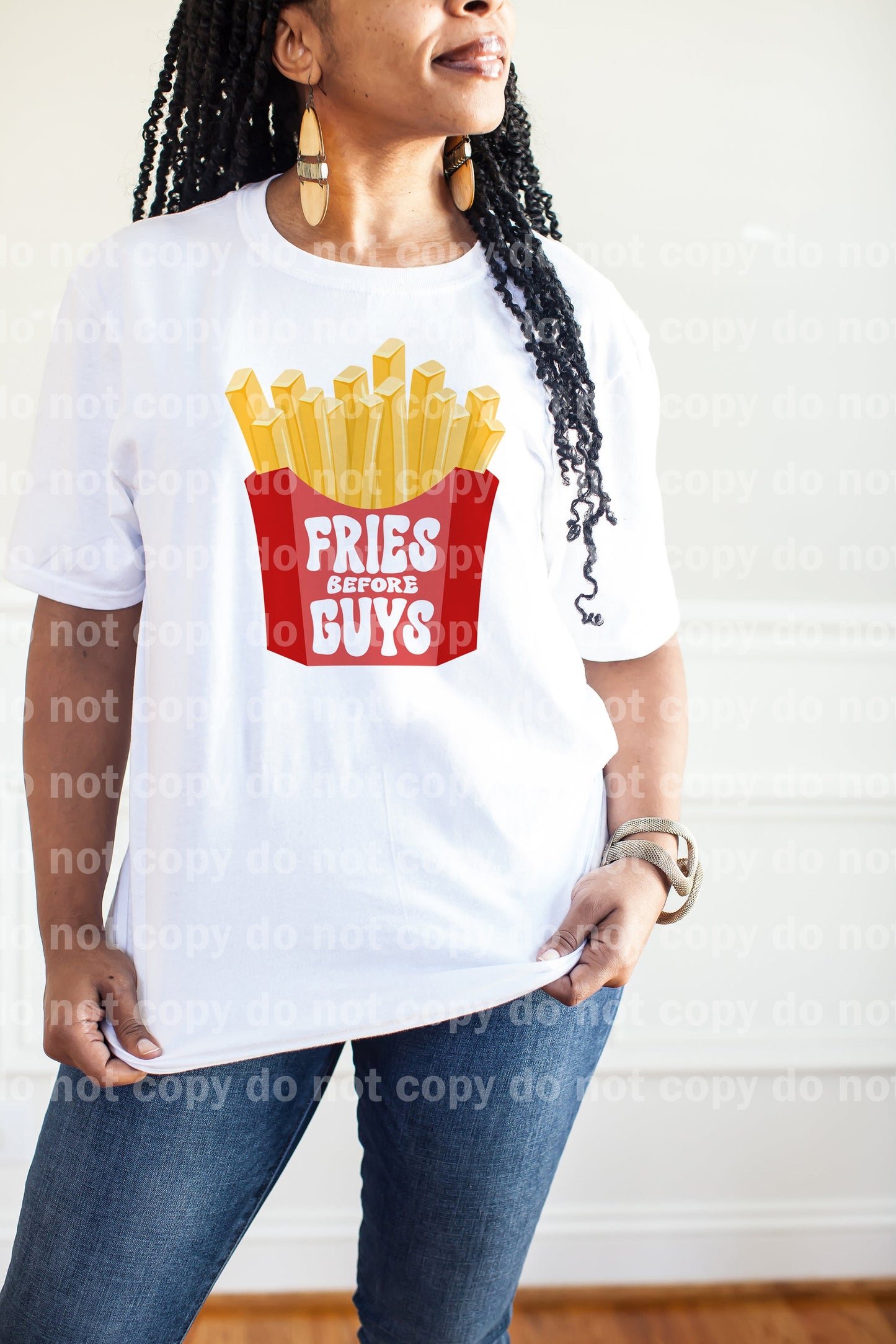Papas fritas antes de que los chicos sueñen impresión o impresión de sublimación