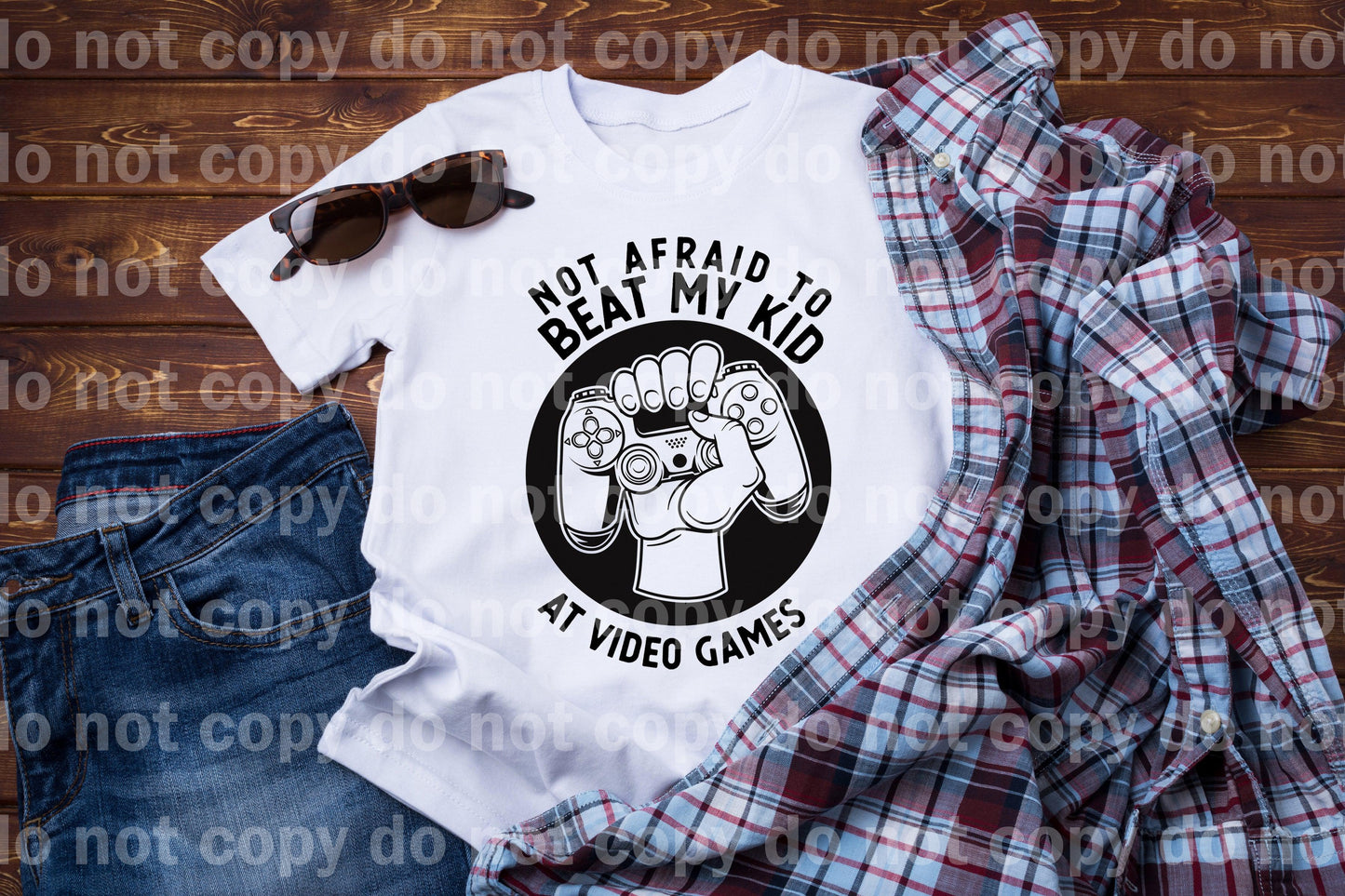 Not Afraid To Beat My Kid At Video Games Black/White Dream Print or Sublimation Print