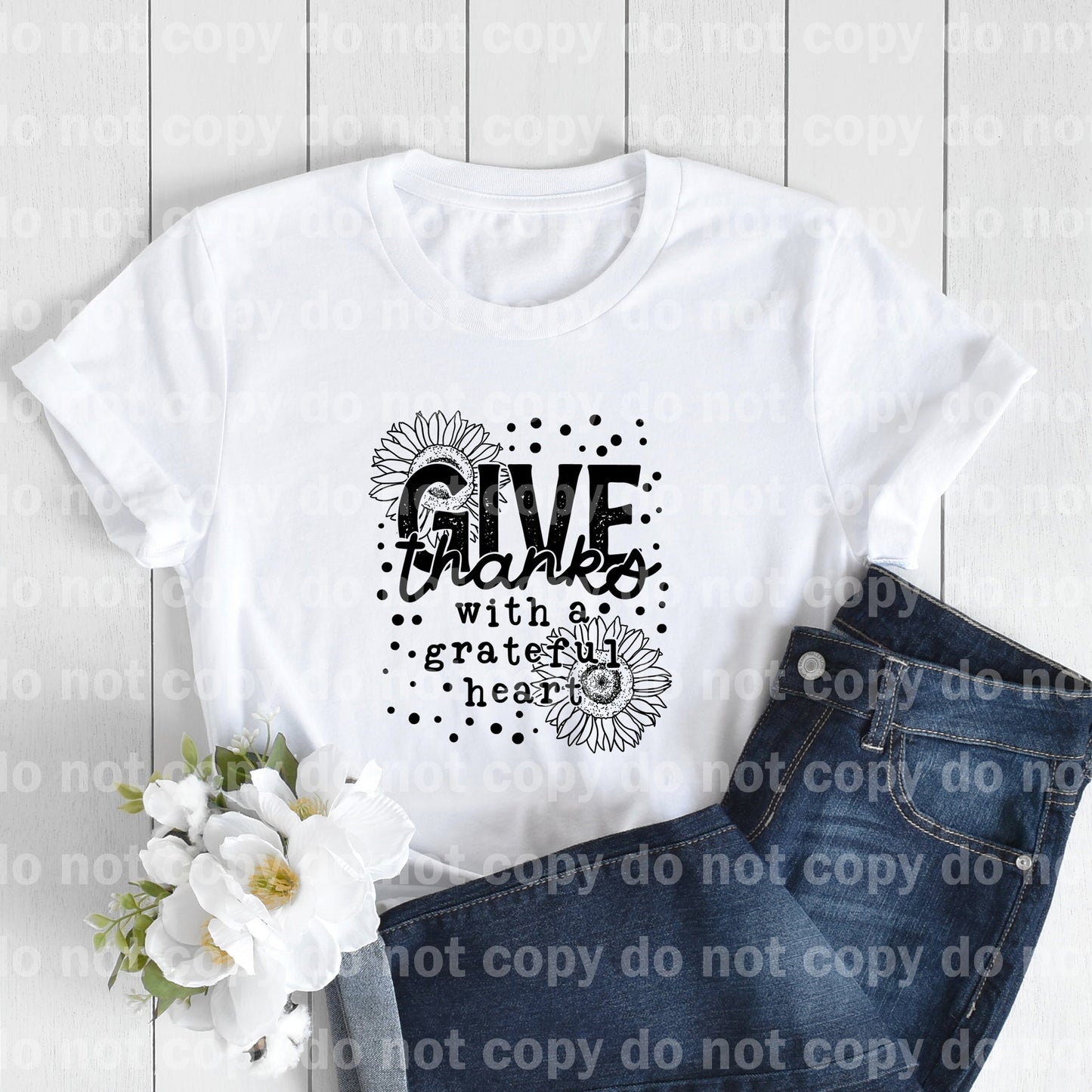 Give Thanks With A Grateful Heart Full Color/One Color Dream Print or Sublimation Print
