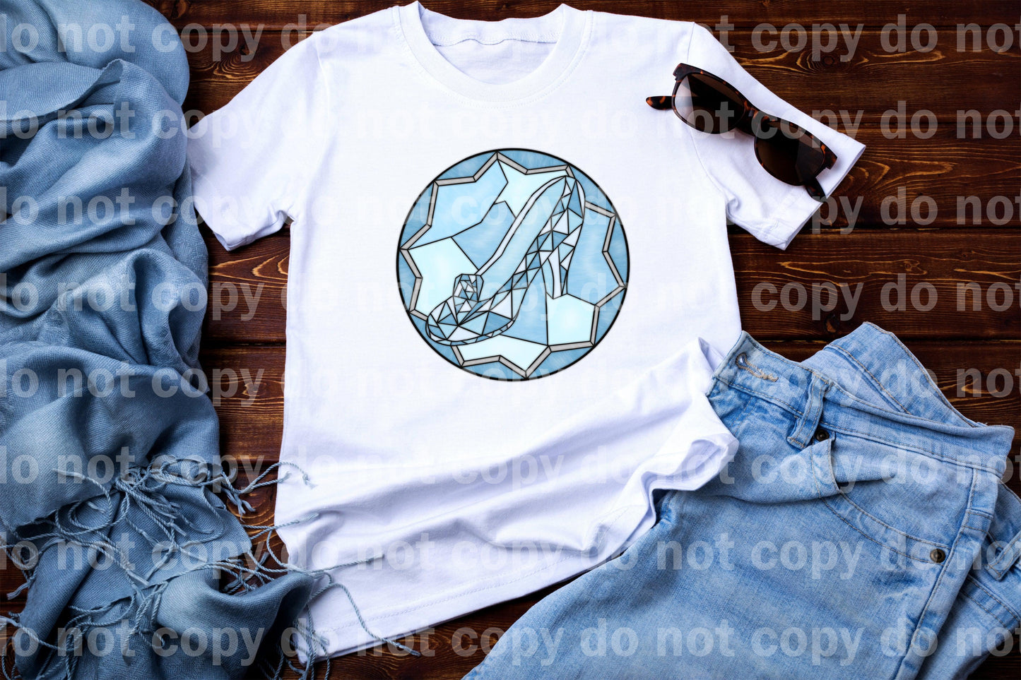 Glass Slipper Stained Glass Dream Print or Sublimation Print